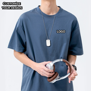 T-shirt décontracté surdimensionné pour homme en coton 100% de haute qualité, manches courtes, vente en gros, broderie et impression de logo personnalisés - Product Image 1