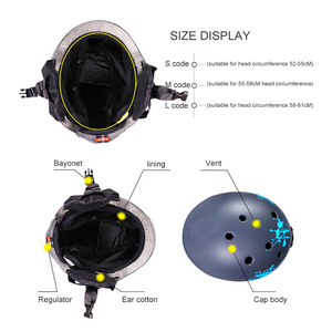 Casque de snowboard, de <span class=keywords><strong>ski</strong></span> et de skateboard unisexe MOON, très vendu, personnalisable, couleur durable, respirant, avec matériau EPS+PVC - Product Image 4