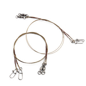 Leader professionnel <span class=keywords><strong>de</strong></span> la pêche au brochet, en gros, en acier inoxydable, 7x7, nirofflex, 25cm - Product Image 2