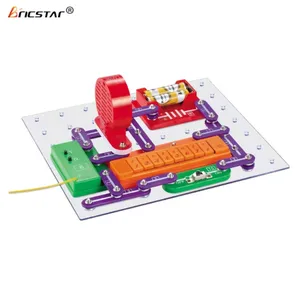 Bricstar divertido conocimiento bloque circuito Ciencia, bloque electrónico kit vástago juguetes para niños