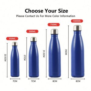 Bouteille de sport personnalisée en acier inoxydable à double paroi isolée, forme cola, pour adultes, avec bouchon, gourde - Product Image 4