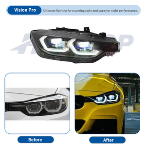 ไฟหน้า HETOP US F30 ปี 2012-2019 ซีรีส์ 3 แบบสองสี อัพเกรด DRL สไตล์ Ikon ไฟหน้ารถยนต์ LED แบบเสียบปลั๊กใช้งานได้ทันทีสำหรับ BMW - Product Image 2