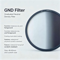 OEM GC-GRAY Mehrgrößen-ND Wasserdichter Glas-Neutraldichtefilter mit Aluminiumrahmen für Kameraobjektiv-Lichtkontrolle