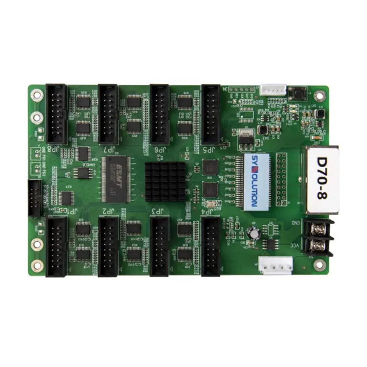 Sysolution receiving card D70-8 has powerful video processing capability  supporting up to 16 groups of RGB parallel data