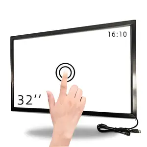 Moniteur Ir tactile en alliage d'aluminium sans panneau de verre écran intelligent alimentation Usb 5v pour l'éducation/les affaires/les conférences