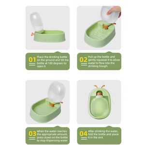 Botella de Agua Portátil para Exteriores Ladybug de 500 ml, Ecológica, Plegable, Tazón de Viaje para Mascotas, para Varios Animales Pequeños y Perros - Product Image 4