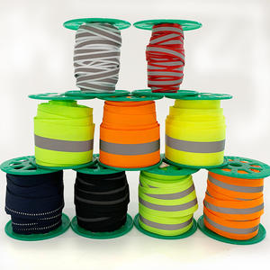 Colore arcobaleno fluorescente con fettuccia riflettente ad alta visibilità all'ingrosso per studenti zaino cintura per animali domestici cintura di avvertimento per il traffico notturno - Product Image 1