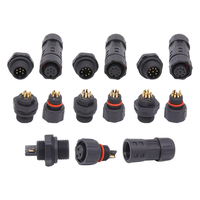 Type de soudure équipement agricole 2 ~ 8Pin connecteur de câble mâle femelle en plastique M12 monté sur panneau connecteur AC/DC IP68 LED