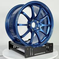 Jantes en alliage d'aluminium forgé Volk Racing bleues, PCD ET personnalisé, jantes de course concaves profondes pour Hilux, pour BRZ, pour JDM