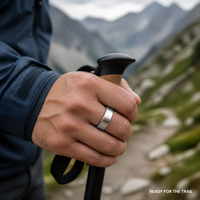 Bague connectée pour hommes et femmes, tailles 7-14, corps métallique durable avec suivi quotidien et résistance à l'eau 5ATM
