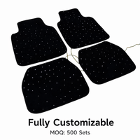 Tapis de sol de voiture à fibres optiques LED, contrôle par application, 7 couleurs, dégradé musical, flash dynamique, luminosité réglable