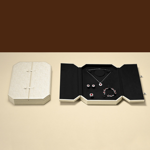 Caja de Regalo para Joyería con Logotipo Personalizado FANXI, Caja de Joyería de Piel Sintética para Anillos, Pulseras, Aretes, Collares, Caja de Joyería para Boda - Product Image 2