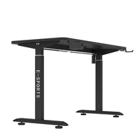 Escritorio Metálico Wquantum con Altura Ajustable, Superficie de Vidrio, Iluminación RGB, Portavasos y Gancho para Auriculares - Requiere Ensamblaje para Juegos