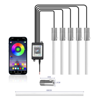 Tira de LED RGB con Control por Aplicación, Personalización de Fábrica, 12V, Lámpara Decorativa de Fibra Óptica, Iluminación Ambiental para Auto, Iluminación Interior