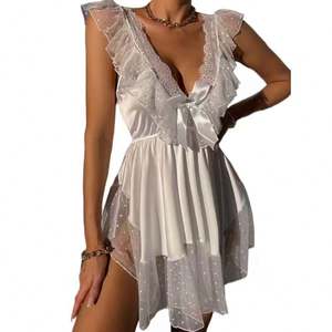 SFY3345 Ropa de Mujer Más Vendida, Camisón Sexy con Espalda Descubierta y Diseño de Puntos, Lencería Sexy para Mujer - Product Image 2