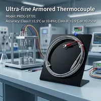 Thermocouple blindé miniature PROG-ST701-2 de type K/N/S/R/B pour la mesure de température industrielle