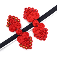 Bouton de noeud chinois fait à la main de mode d'usine pour Cheongsam Flatback Style technique de placage durable fabriqué à partir de tissu