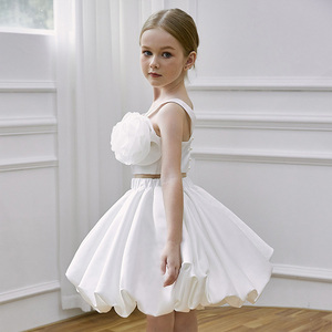 Bambine bianche senza maniche disegni di abiti da principessa <span class=keywords><strong>per</strong></span> ragazze con perline festa di compleanno <span class=keywords><strong>Tutu</strong></span> abiti da fiore <span class=keywords><strong>per</strong></span> bambini - Product Image 5