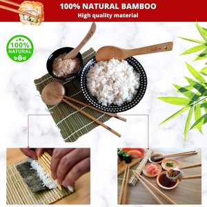 Ensemble complet de sushi <span class=keywords><strong>maki</strong></span> avec tapis roulant en bambou couteau japonais baguettes <span class=keywords><strong>pour</strong></span> bricolage boule de riz artisanat - Product Image 4