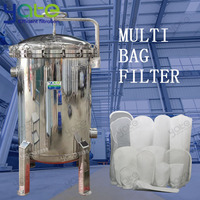 Filtre à eau en acier inoxydable 304/316 à 9 sacs, système de filtration de qualité alimentaire pour la filtration des boissons et de l'eau