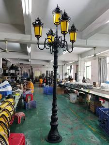 Decoración <span class=keywords><strong>de</strong></span> <span class=keywords><strong>calle</strong></span> Retro Europea Luz <span class=keywords><strong>de</strong></span> jardín Lámpara <span class=keywords><strong>de</strong></span> aluminio <span class=keywords><strong>de</strong></span> 5 cabezales para exteriores LED <span class=keywords><strong>Ley</strong></span> exterior y jardín - Product Image 4