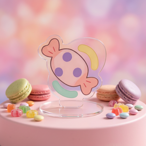 ขาตั้งพลาสติกอะคริลิคใสแบบตั้งได้พร้อมพวงกุญแจ - Product Image 4