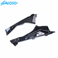 AKOSO, tejido de sarga, fibra de carbono Real brillante, cubierta de carenado lateral superior para motocicleta, carenado de Panel Sde para BMW S1000RR HP4 2009-2014