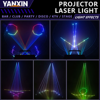 Projecteur laser RVB double tête 3-en-1 pleine couleur avec 2 lentilles pour spectacle lumineux, idéal pour mariages, bars et événements