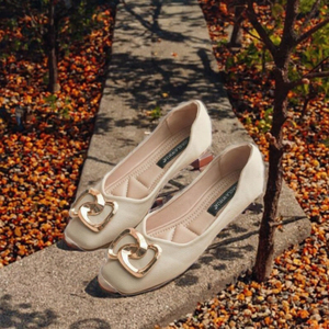 Zapatos Planos de Punta Cuadrada para Mujer, Zapatos Sin Cordones, Impermeables, Antideslizantes, Ligeros, Calzado Informal para el Trabajo - Product Image 2