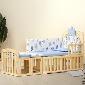 SeaMind-Cama convertible de madera multifuncional para bebé, <span class=keywords><strong>5</strong></span> camas, cuna, armario de 0 a 12 años, para dormitorio, comedor, espacio escolar, extendido - Product Image 2