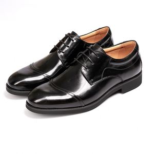 Chaussures habillées classiques pour hommes, style italien, en cuir de vache véritable, design Oxford, adaptées au travail et aux mariages, hiver comme été - Product Image 1
