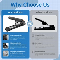 Agrafeuse manuelle robuste et épaisse, grande capacité, pour reliure de livres, agrafeuse de bureau à économie d'effort