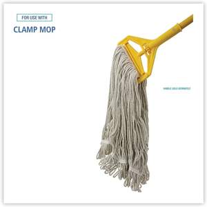 Boardwalk BWK424CEA 24 Oz. Tête de balai serpillère en coton Pro Loop Web/Tailband Wet Mop Head blanc - Balai de haute qualité pour le nettoyage - Product Image 5