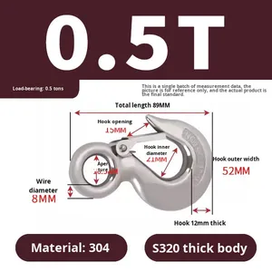 <span class=keywords><strong>Crochet</strong></span> <span class=keywords><strong>de</strong></span> levage en acier inoxydable 304, <span class=keywords><strong>crochet</strong></span> <span class=keywords><strong>de</strong></span> chargement, <span class=keywords><strong>crochet</strong></span> à fourche directionnel, anneau rotatif, <span class=keywords><strong>crochet</strong></span> <span class=keywords><strong>de</strong></span> traction <span class=keywords><strong>col</strong></span> <span class=keywords><strong>de</strong></span> <span class=keywords><strong>cygne</strong></span> à charge lourde, sans finition - Product Image 6