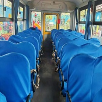 Housse de siège complète en similicuir de remplacement pour autobus scolaire et autocar de passagers, personnalisable OEM, toutes saisons, garantie 1 an