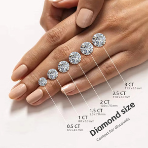 HPHTラボグロウンダイヤモンドメレ VS1 EX ラウンドブリリアントカット Dカラー CVD IGI認定ダイヤモンド 0.1CT-2カラット ジュエリー作成用 - Product Image 2