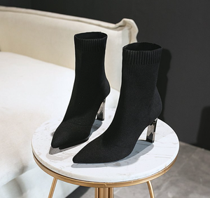 Nova Chegada 2023 Venda Quente Mulheres Outono Inverno Plus Size Apontou Tricô Elástico Slip-on Cor Sólida Moda Ao Ar Livre Ankle <span class=keywords><strong>Boots</strong></span> - Product Image 1