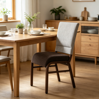 Silla de Comedor de Estilo Moderno y Lujo Ligero, Respaldo con Cojín Suave, Espuma de Alta Densidad, Silla de Banquete Apilable, Sillas para Iglesia