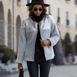 OEM Wholesale Winter 310gsm Women's Fleece Coat High Quality Fur Thick Warm Pile Pocket Fleece Jacket