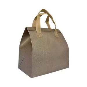 Sac isotherme jetable écologique en non-tissé imperméable avec motif lettres pour repas à emporter - Product Image 5