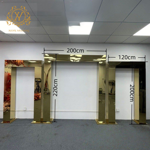 Grand arc de fond Porte de mariage en acier inoxydable <span class=keywords><strong>Arche</strong></span> à colonne carrée Accessoire <span class=keywords><strong>Ballon</strong></span> argenté <span class=keywords><strong>Arche</strong></span> <span class=keywords><strong>rectangulaire</strong></span> de mariage en plein air - Product Image 5