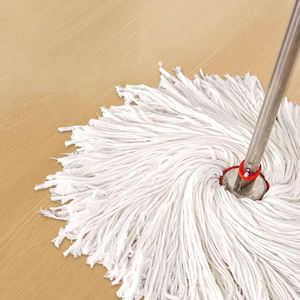 Vadrouille en fil de coton à tête en acier inoxydable pour le nettoyage domestique Vadrouille de bureau absorbante agrandie et élargie Vadrouille traditionnelle - Product Image 2