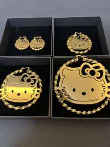 Pendientes de Aro de Bambú con Hilo Dorado y Letra Personalizada, con Diseño de Personajes de Dibujos Animados, para Mujeres y Niñas - Product Image 6