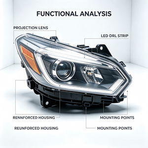 Conjunto de Faro Delantero Izquierdo, Lámpara Delantera para Automóvil, Piezas de Iluminación para <span class=keywords><strong>Honda</strong></span> 33150-TJA-H02 - Product Image 5