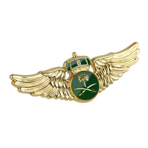 New hot selling custom 3d metal airline pilot wings pin badge pin