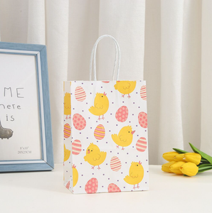 DAMAI Wholesale <b>Easter</b> Decor Bunny Carrot Egg Printed Kraft Paper <b>Bags</b> Cartoon Party Shopping Gift Packaging - Product Image 4