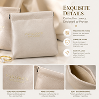 Pochette à bijoux de luxe avec fermoir Kiss Lock, mini porte-monnaie, sac de rangement portable pour bijoux, petit organisateur de voyage pour bagues et boucles d'oreilles, personnalisable