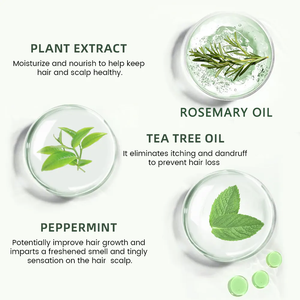 Perawatan Rambut Minyak Pohon Teh Alami Grosir Set Minyak Pohon Teh Mint Rosemary Anti Kerontokan Penghilang Ketombe Pereda Gatal - Product Image 2
