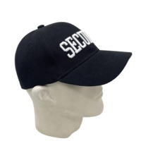Casquette de sécurité américaine pour femme, style décontracté, noire, à visière incurvée, avec logo brodé, 6 panneaux, vente en gros