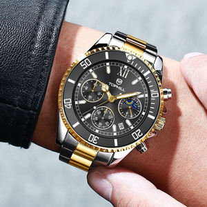 Tophillクラシックヴィンテージグリーンウォーターゴーストダイヤル多機能ムーブメントステンレススチールストラップカスタムクールメンズクォーツ時計 - Product Image 6